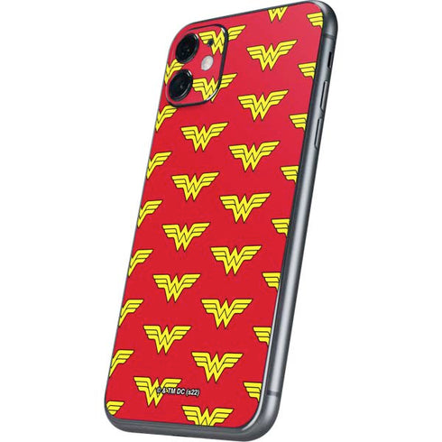 DC Comics Wonder Woman Logo Pattern iPhone 11 Skin